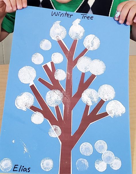 Schnee Party, Winter Tree Crafts, Cool Crafts For Kids, Winter Animal Crafts, Winter Activities For Toddlers, Winter Crafts For Toddlers, Craft Ideas With Paper, Ideas With Paper, Snow Crafts