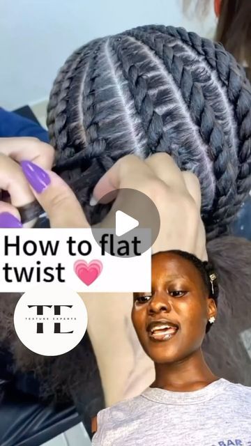 Flat Twist With Added Hair, Flat Twist Updo With Extensions, Flat Twist Black Women, 4 Cornrows Natural Hair, Stitch Flat Twist, Flat Twist Styles For Kids, Cute Easy Cornrow Hairstyles, Flat Twist Low Bun Natural Hair, Flat Twist Cornrows Natural Hair