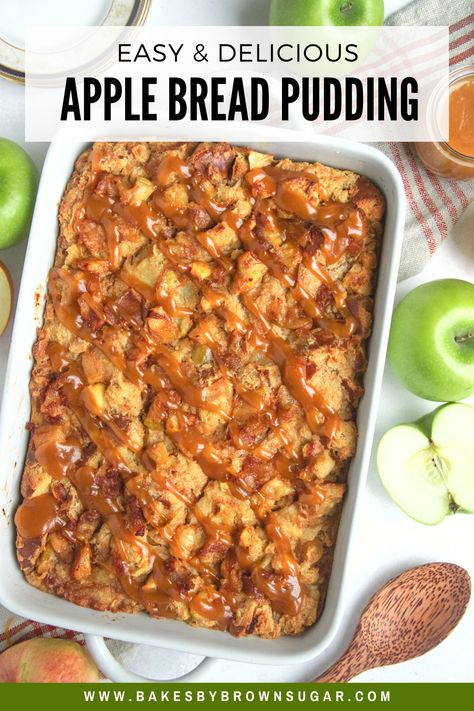 Pumpkin Apple Bread Pudding, Apple Pecan Bread Pudding, Apple Butter Bread Pudding, Apple Pie Bread Pudding Easy, Pumpkin Bread Pudding With Apple Cider Sauce, Caramel Apple Bread Pudding Recipe, Slow Cooker Apple Bread Pudding, Apple Cider Bread Pudding, Double Apple Bread Pudding