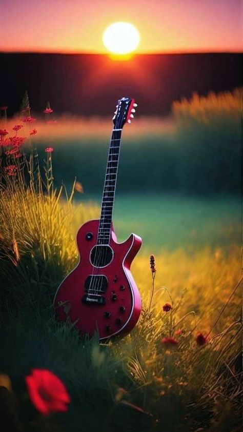 Nature, Guitar Images Wallpaper, Wallpaper Iphone Guitar, Guitar Wallpaper Iphone, Best Couple Wallpaper, Guitar Sunset, Rainbow Bagels, Unicorn Frappuccino, Guitar Wallpaper