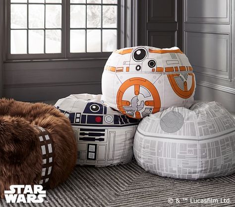 <em>Star Wars</em>™ BB-8™ Anywhere Beanbag™ Star Wars Bean Bag, Star Wars Zimmer, Decoracion Star Wars, Geek Home Decor, Star Wars Bedroom, Star Wars Nursery, Nerd Room, Star Wars Bb8, Star Wars Room