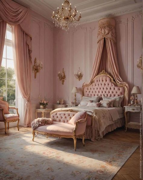 If you love the Bridgerton aesthetic, here are 17 must-see bedroom decor ideas inspired by the Brigderton colors and the Regency core trend. Ideas for: Bridgerton wallpaper, bridgerton season 3, regency core, regency core bedrooms, regencycore, grown woman bedroom ideas, moody vintage bedroom, moody romantic bedroom, girly pink bedroom, awesome bedrooms, fairy lights bedroom ideas, aesthetic bedroom ideas cozy, vintage modern bedroom, aesthetic bedroom inspo, regency era bedroom ideas. Pink Bedroom Luxury, Bridgerton Aesthetic Bedroom, Bridgerton Bedroom, Sofa Designs For Living Room, Bridgerton House, Vintage Modern Bedroom, Bridgerton Birthday Party, Bridgerton Wallpaper, Regency Bedroom