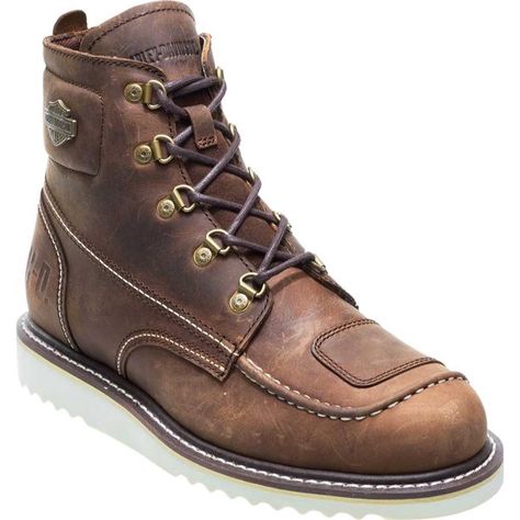 Men's Harley-Davidson Hagerman Ankle Boot Brown Full Grain Leather 11.5 M - Walmart.com Harley Davidson Shoes, Harley Davidson Boots, Liner Socks, Brown Ankle Boots, Motorcycle Boots, Mens Shoes Boots, Goodyear Welt, Shoes Men, Full Grain Leather