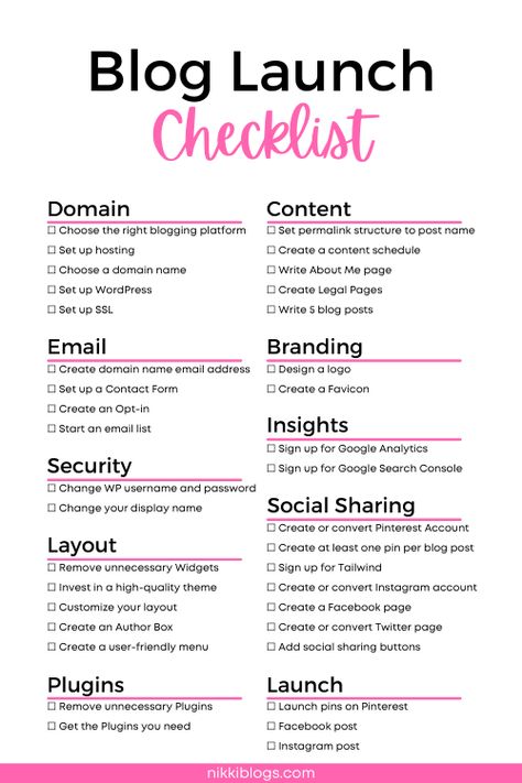 Ultimate Blog Launch Checklist: 35 Things You Need to Do in 2023 Blog Startup Checklist, Brand Launch Checklist, Blog Launch Checklist, Starting A Blog Checklist, How To Write An About Me Page For A Blog, Blog Vision Board, Blog About Me Page, Blogging Checklist, Blogging 2024