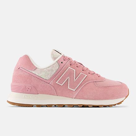 New Balance 574 Pink, 80s Silhouette, Pink New Balance, Summer Shoes Sandals, New Balance Style, New Balance 574, Hype Shoes, Pink Sneakers, Swag Shoes