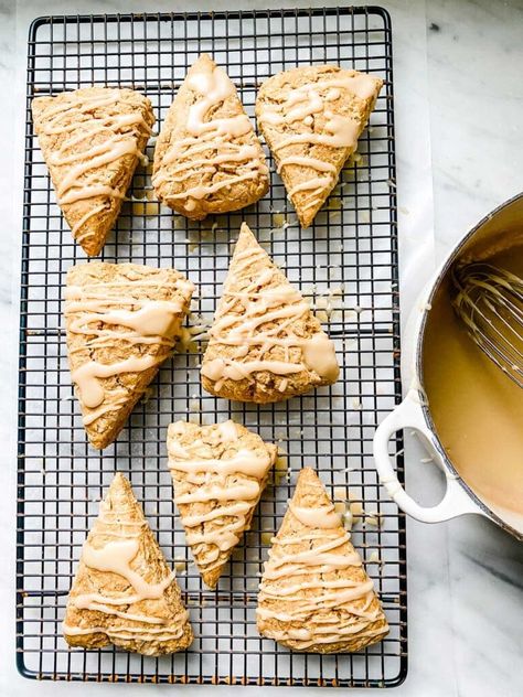 Pumpkin Scones With Maple Glaze, Spiced Scones, Maple Glaze Recipe, Maple Pumpkin, Yummy Fall Recipes, Pumpkin Scones, Fall Recipe, Maple Glaze, Best Pumpkin