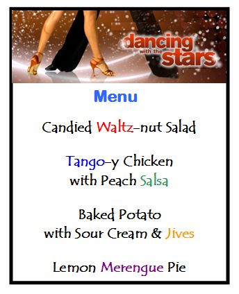 Dancing With The Stars Pros, Cake Decorating Turntable, Spring Mix Salad, Star Costume, Peach Salsa, Mom Party, Star Food, Shall We Dance, Dinner Themes