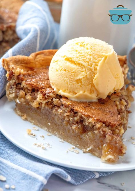 Blue Ribbon Pie Recipes, Oatmeal Pie Recipe, Strawberry Rhubarb Cobbler, Baked Apple Oatmeal, Oatmeal Pie, Smores Dessert, Frozen Pie Crust, Cooking Oatmeal, Slice Of Pie