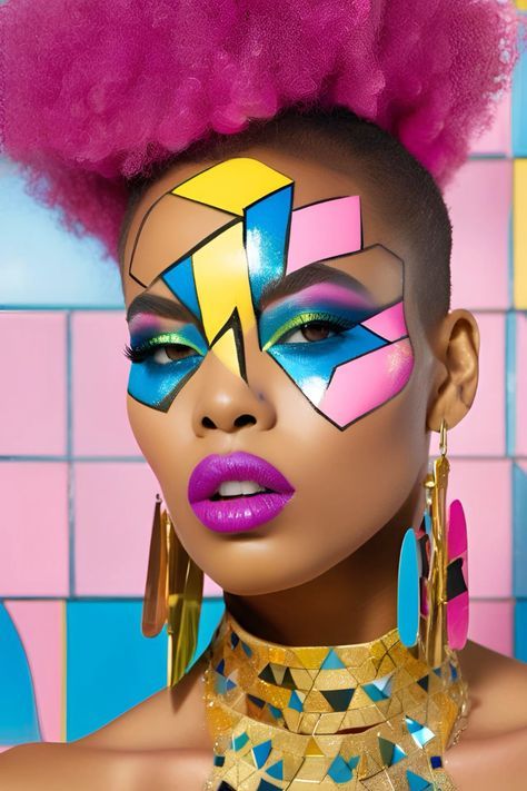 Avant Garde Fashion Editorial, Avant Garde Makeup Editorial, Extreme Makeup Looks, Cyberpunk Makeup, Futuristic Makeup, Extreme Makeup, Extreme Fashion, High Fashion Makeup, Avant Garde Makeup