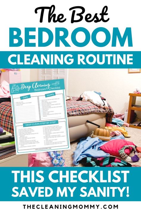 Weekly Bedroom Cleaning Checklist, How To Deep Clean Bedroom, List For Cleaning Bedroom, Ways To Deep Clean Your Bedroom, Daily Bedroom Cleaning Checklist, Deep Cleaning Checklist By Room, Deep Clean Bedroom Checklist, Clean Bedroom Checklist, Deep Cleaning Bedroom Checklist