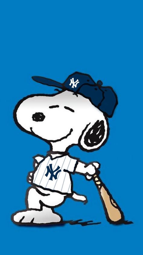 New York Yankees Wallpaper, Yankees Wallpaper, Charlie Brown Wallpaper, Baseball Valentine, Charlie Brown Characters, Baseball Wallpaper, Free Cross Stitch Charts, Peanuts Comic Strip, Snoopy Funny