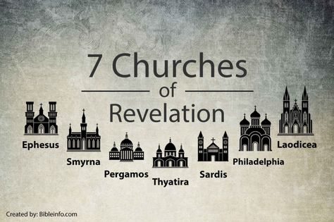 Seven Churches Of Revelation, Bible Food, Revelation Bible Study, Revelation 7, Bible Timeline, Revelation Bible, Learn The Bible, Study Topics, The Book Of Revelation