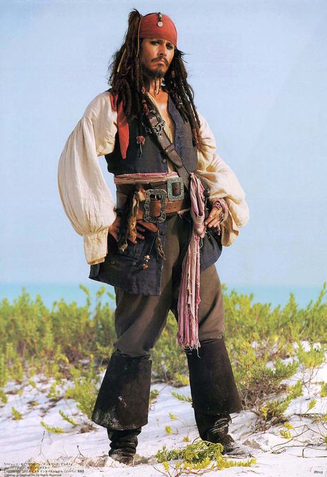 *CAPTAIN JACK SPARROW ~ Pirates of the Cribbean....you're sitting on it Captian Jack Sparrow, Johnny Depp Tattoos, Jack Sparrow Cosplay, Jack Sparrow Costume, John Depp, جوني ديب, Kaptan Jack Sparrow, Johnny Depp Pictures, Images Disney