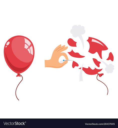 Popped Balloon Drawing, Popped Balloon, Ballon Illustration, Balloon Popping, Balloons Illustration, Balloon Vector, Balloon Games, Balloon Illustration, Balloon Clipart