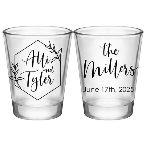 Wedding Shot Glasses Personalized Wedding Favors for Guests in Bulk Wedding Party Favors 1.75 oz Custom Shot Glasses for Bridal Shower Gifts by PrintingDepot on Etsy Unique Wedding Favors Creative, Wedding Shot Glasses, Glasses Unique, Custom Shot Glasses, Custom Wedding Favours, Wedding Shot, Personalized Wedding Favors, Wedding Souvenirs, Wedding Favors For Guests