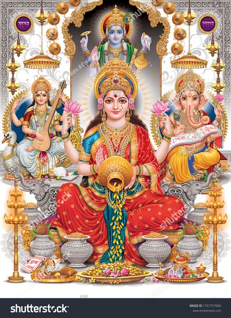 Manchu Vishnu Family, Lord Saraswati, Vishnu Lord, Goddess Laxmi, Saraswati Devi, Elephant Poster, Saraswati Goddess, Ganesh Wallpaper, Hanuman Pics