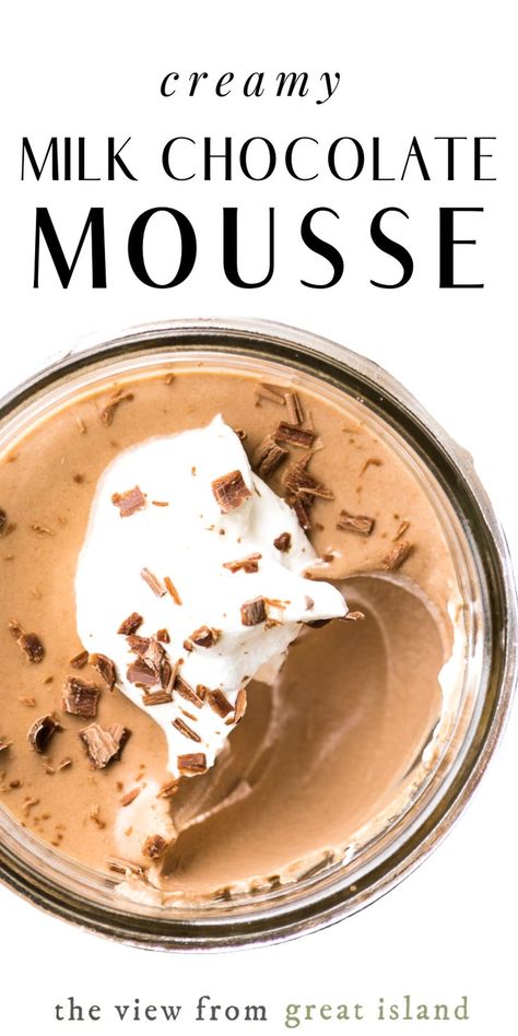 Milk Chocolate Mousse Recipe, French Chocolate Mousse, Milk Chocolate Mousse, Easy Chocolate Mousse, French Chocolate, Chocolate Mousse Recipe, Dessert Easy, Mousse Recipes, Best Dessert