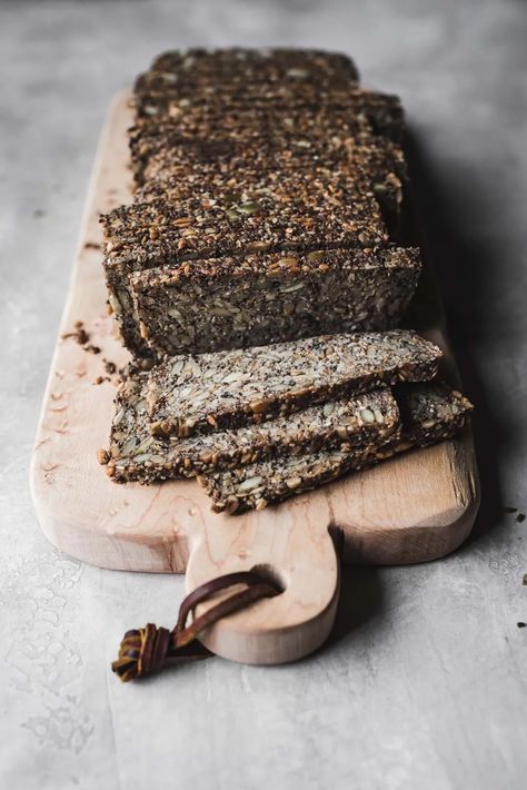 EVERYTHING SEEDED LIFE-CHANGING LOAF OF BREAD - ful-filled Seed Loaf Recipe, Flourless Bread, Seed Loaf, Seeded Bread Recipes, Raw Pumpkin Seeds, Seed Bread, Healthy Seeds, Loaf Of Bread, Vegan Bread