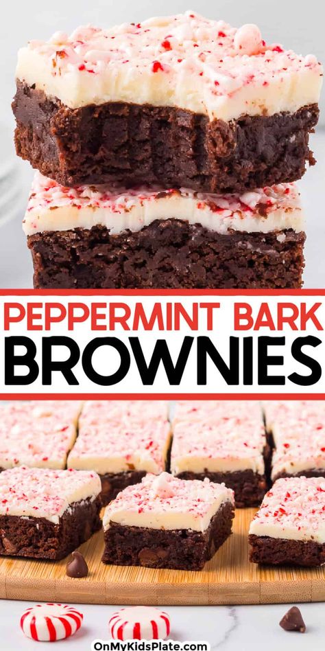 Christmas Dessert To Make With Kids, Seasonal Baking Recipes, Frosted Peppermint Brownies, Frosted Christmas Tree Brownies, Christmas’s Deserts, Peppermint Brownie Recipes, Peppermint Mocha Brownies, Paleo Peppermint Brownies, Brownies With Peppermint Frosting