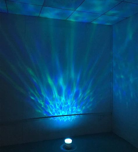 Bathroom Mood Lighting, Blue Light Room, Wave Decorations, Ocean Lighting, Sea Lamp, Mood Lighting Living Room, Wave Lamp, Ocean Room Ideas, Ocean Decorations