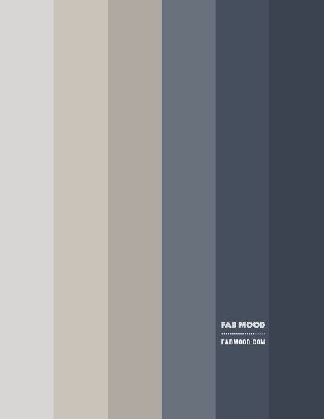 Blue Grey and Linen Colour Scheme For Apartment Bedroom | Fab Mood Bedroom Colour, House Color Palettes, Color Schemes Colour Palettes, Best Bedroom, Grey Color Palette, Apartment Bedroom, Bedroom Color, Room Color Schemes, Classic Bedroom