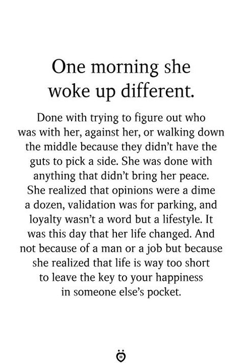 She Woke Up Different, Pick A Side, Deep Meaningful Quotes, Now Quotes, Good Quotes, Done Quotes, Reflection Quotes, Worth Quotes, Vie Motivation