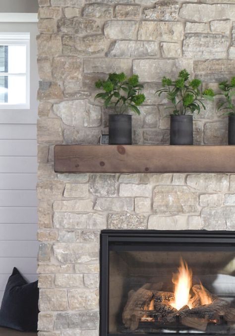 Faux Stone Fireplaces, Stone Veneer Fireplace, Stone Fireplace Makeover, Stone Fireplace Designs, Stacked Stone Fireplaces, Fireplace Redo, Stone Fireplace Surround, Natural Stone Fireplaces, Brick Fireplace Makeover