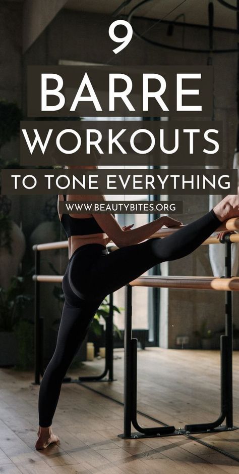 Barre Workout For Beginners, Pilates Barre Workout At Home, Best Barre Moves, Yoga Barre Workout, Beginning Barre Workout, Barre Exercises With Ball, Barre Strength Workout, Ballet Barre Routine, At Home Barre Workout