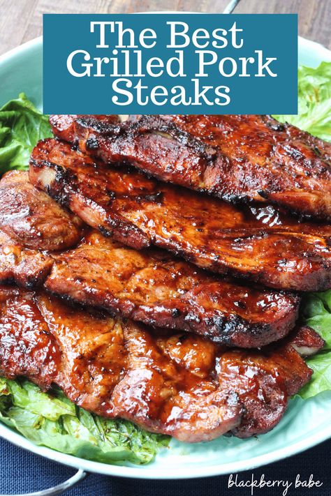 Pork Steak Marinade, Pork Shoulder Steak Recipes, Shoulder Steak Recipes, Grilled Pork Steaks, Pork Shoulder Steak, Pork Steak Recipe, Pork Steaks, Steak Sandwiches, Pork Marinade