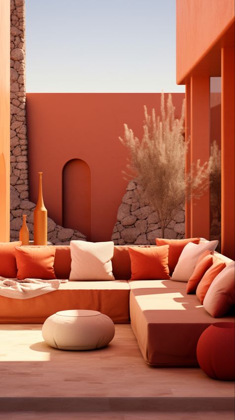 Warm tones, interior design, luxury decor, color palette, monochromatic palette, monochrome aesthetic Monochrome Aesthetic Color, Monochrome Interior Design, Monochromatic Interior Design, Monochromatic Aesthetic, Monochromatic Decor, Monochromatic Room, Interior Design Principles, Color Terracota, Monochrome Interior