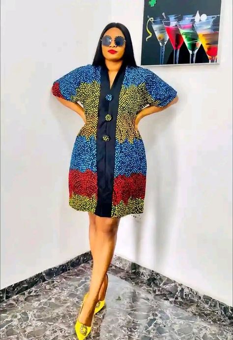 Ankara Trending Styles 2024, Simple Free Ankara Gown Styles, Ankara Free Dresses For Women, Free Ankara Short Gown Styles, Ankara Free Short Gown Styles, Ankara Short Gown Style 2024, Kampala Kaftan Styles For Women, Latest Kaftan Designs, African Wear For Ladies