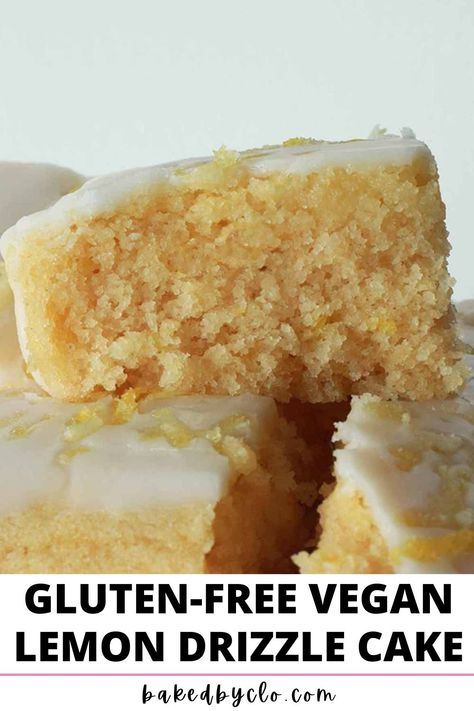 Vegan Gluten-Free Lemon Drizzle Cake Dairy Free Lemon Cake, Gluten Free Lemon Drizzle Cake, Vegan Lemon Drizzle Cake, Gluten Free Dairy Free Cake, Foods Diabetics Should Avoid, Gluten Free Lemon Cake, Vegan Gluten Free Cake, Glutenfri Baking, Egg Free Cakes