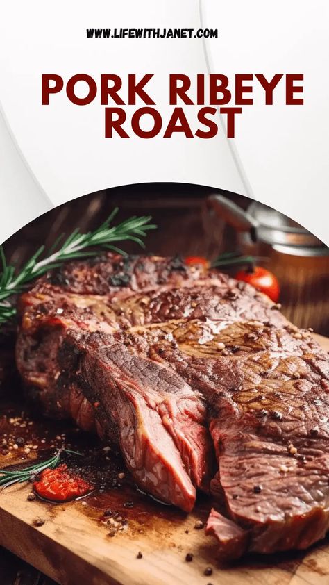 Master the art of roasting with this comprehensive guide on Pork Ribeye Roast. Tender, juicy, and bursting with flavor every time! Pork Loin Ribeye Roast Recipe Crockpot, Pork Rib Eye Roast Recipes, Boneless Pork Ribeye Roast Recipes, Ribeye Pork Roast Recipes, Pork Ribeye Roast Recipes Crockpot, Pork Rack Roast Recipes, Pork Ribeye Recipes, Pork Loin Rib Roast Recipes, Pork Rib End Roast Recipe