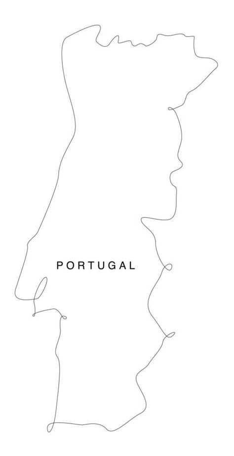 Portugal Map Illustration, Portugal Illustration, Map Portugal, Single Illustration, Bali Map, Portugal Map, Australian Maps, Vector Nature, Country Aesthetic