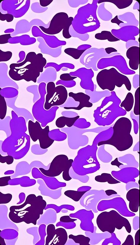 Bape Bape Camo Wallpaper, Iphone Wallpaper Purple, Bape Art, Bape Wallpaper, Bape Wallpaper Iphone, Hypebeast Iphone Wallpaper, Pretty Wallpaper Ipad, Camo Wallpaper, Color Wallpaper Iphone