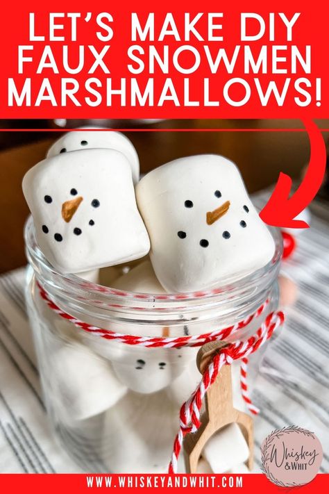 10 ADORABLE Christmas Baking DIYS How to make fake marshmallows and gingerbread cookies for decor! - Whiskey & Whit How To Make Faux Marshmallows Diy, How To Make Faux Gingerbread Cookies, Faux Biscuits Diy, How To Make Fake Bakes, How To Make Fake Marshmallows Diy, Diy Marshmallow Decor, How To Make Faux Marshmallows, Faux Marshmallow Decor, Diy Fake Bake