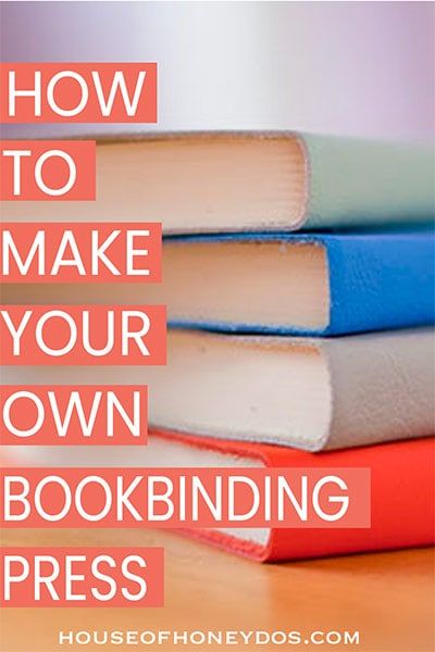 Book Binding With Glue, Diy Notebook Binding Glue, Book Binding Press Diy, Book Press Diy, Binding Your Own Book, Diy Paper Press, Clothbound Books Diy, No Sew Book Binding, Diy Journal Book How To Make