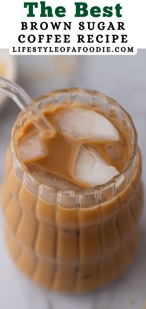 Iced Coffee With Creamer Recipe, At Home Iced Coffee Recipes Healthy, Coffee Recipes Keurig, Homemade Coffee Recipes Simple, Homemade Brown Sugar Coffee Creamer, Barista Drink Recipes, Brown Sugar Coffee Recipe, Easy Cold Coffee Recipes, Easy At Home Coffee Recipes