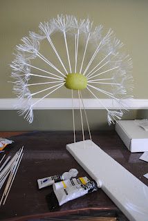 Bowling Ball Yard Art, Dandelion Wall Art, Decoration Vitrine, Nylon Flowers, Large Paper Flowers, Diy Lanterns, Dandelion Flower, Giant Paper Flowers, Giant Flowers