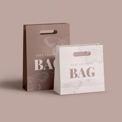 Bag Branding Design, Bag Branding, Shopping Bag Mockup, Elegant Boutique, Shopping Bag Design, Paper Bag Design, Free Packaging Mockup, Boutique Inspiration, Free Mockup Templates