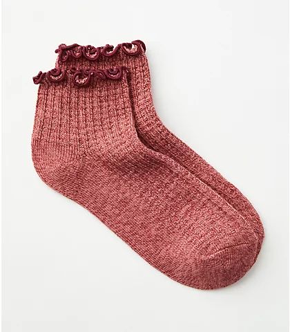 Clothing Accessories | LOFT Ruffle Ankle Socks, Loft Shop, Ruffle Socks, Ruffled Socks, Ankle Socks, Sock Shoes, Effortless Style, Fabric Care, Clothing Accessories