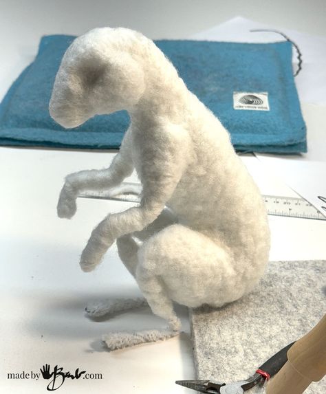 What to know before starting to Needle Felt Animals - Made By Barb Wool Animals Felted, Diy Felted Animals, How To Needle Felt Animals, Felted Animals Tutorial, How To Needle Felt, Spun Cotton Tutorial, Needle Felted Animals Tutorial, Needle Felt Doll, Animal Felting