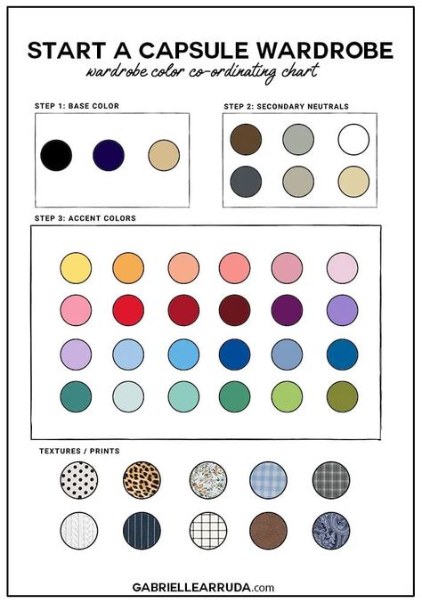 Closet Color Palette Capsule Wardrobe, Capsule Wardrobe Colors Colour Palettes, Capsule Wardrobe Palette Color Pallets, Wardrobe Color Scheme, Color Wardrobe Palette, Wardrobe Color Guide Outfit Ideas, Color Palette Wardrobe Capsule, Color Palette For Capsule Wardrobe, Cool Tone Capsule Wardrobe