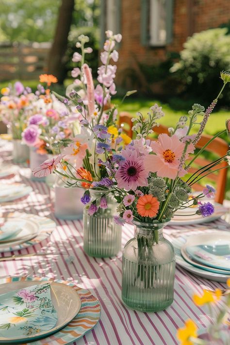 Vibrant Birthday Decorations, Fairy Themed 2nd Birthday, Girl Flower Theme Birthday Party, Garden Theme First Birthday Party, Fairy Garden Bday Party Ideas, First Birthday Party Flower Theme, Wildflower Theme Birthday Party Decor, Floral First Birthday Party Decorations, Tea Party Themed First Birthday