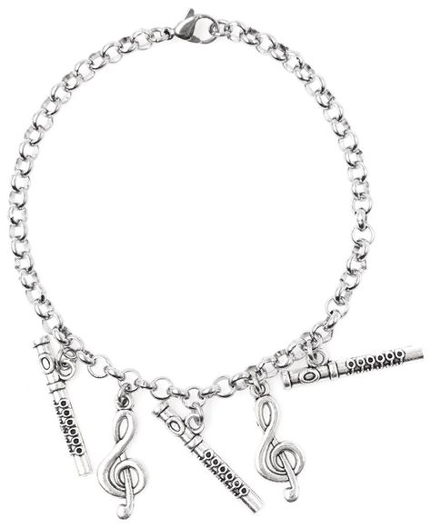 Adjustable 8.5” Stainless Steel Bracelet Flute Treble Clef Personalize with Clip on Charms (Flute Set) SSRB 68J ** Visit the image link more details. (This is an affiliate link) #JewelryForWomen Bible Study Gifts, Clip On Charms, Moving Gifts, Personalized Bracelet, Military Gifts, Treble Clef, Personalized Bracelets, Marching Band, Rolo Chain