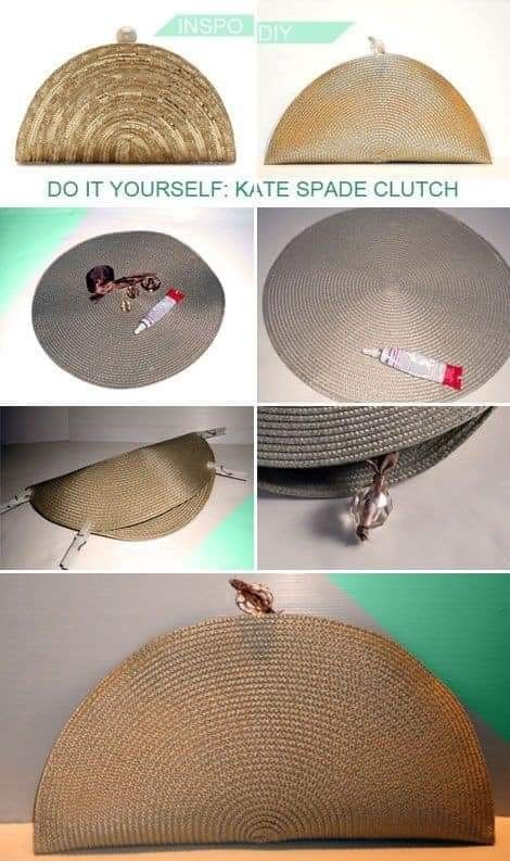 Diy Clutch Purse, Diy Clutch Bag, Clutch Diy, Trash To Couture, Kate Spade Clutch, Sac Diy, Diy Clutch, Diy Wallet, Diy Bags Purses