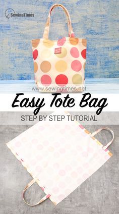 Quick and Easy📌 The best way to make a lined bag from 1 piece of fabric Fabric Bags Pattern Free Sewing Projects, Sewing Tote Bags Pattern Free, Sewingtimes Tutorials, Christmas Experiments, Easy Tote Bag Pattern Free, Sew Tote Bag Pattern, Easy Tote Bag, Upholstery Bag, Pig Bag