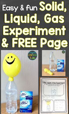 Solid Liquid Gas Activities, Kindergarten Science Curriculum, Solid Liquid Gas, O Block, Weather Science, Science Experiments For Preschoolers, Kid Experiments, Easy Science Experiments, Science Units