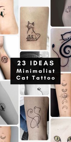 Explore a stunning collection of minimalist cat tattoo designs, including black cat tattoos, to inspire your next minimalist ink idea. Discover the perfect design that combines simplicity, elegance, and a touch of mystery. Tattoos For Women Unique Elegant, Tiny Kitty Tattoos, Cat Tattoo Memorial Simple, Cat Lovers Tattoo, Cat Tattoo Designs Minimalist, 3 Cats Together Tattoo, Matching Sister Cat Tattoos, Small Cat Silhouette Tattoo, Minimalist Kitten Tattoo