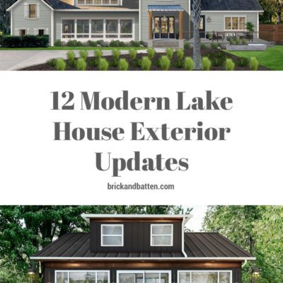 Best Lake House Exteriors, Lakehouse Siding Ideas, Classic Lake House Exterior, Lake House Before And After, Ranch Lake House Exterior, Lake House Black Windows, Lakehouse Design Ideas Exterior, Exterior Lake House Ideas, Lakehouse Exterior Ideas